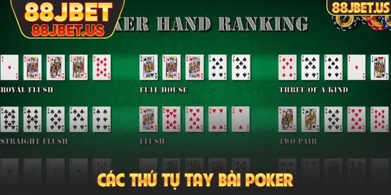 Các thứ tự tay bài poker